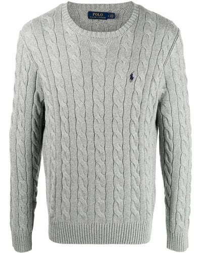 Polo Ralph Lauren Kabelgebreide Sweater - Grijs