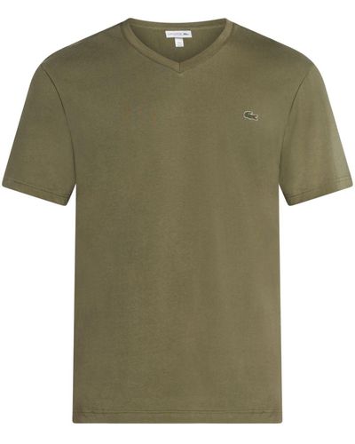 Lacoste Logo-patch V-neck T-shirt - Green