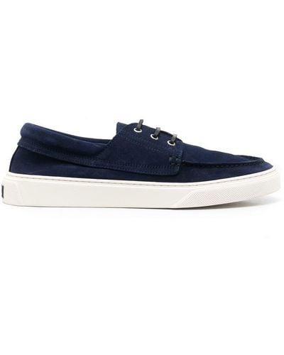 Woolrich Suede Boat Shoes - Blue