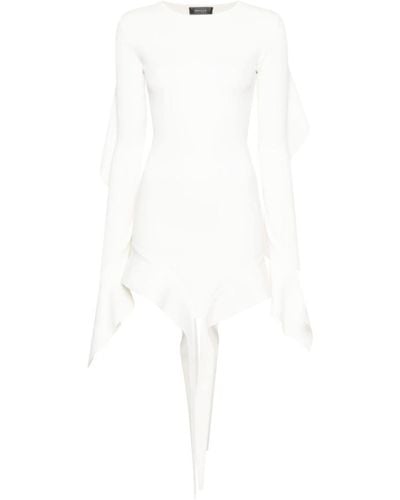 Mugler ドレープディテール ドレス - ホワイト