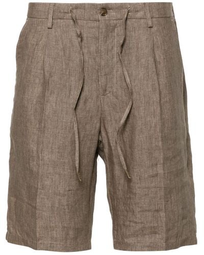 Briglia 1949 Olbias Linen Deck Shorts - Grey