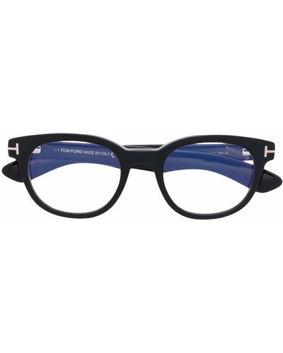 Tom Ford Gafas con montura redonda - Azul