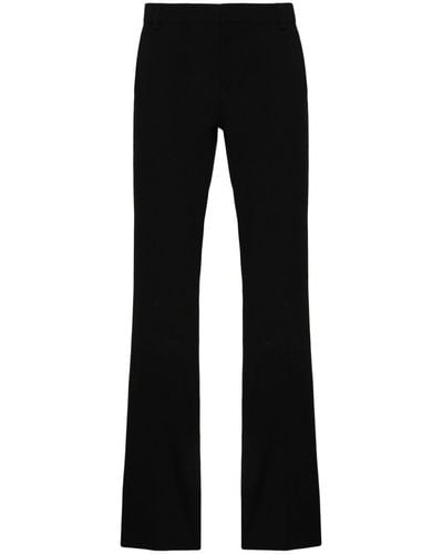 Balmain Crepe Straight-leg Trousers - Black