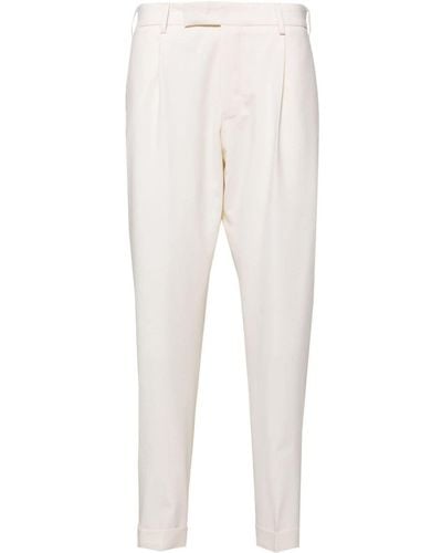 PT Torino Pantalon Rebel en laine à coupe fuselée - Blanc