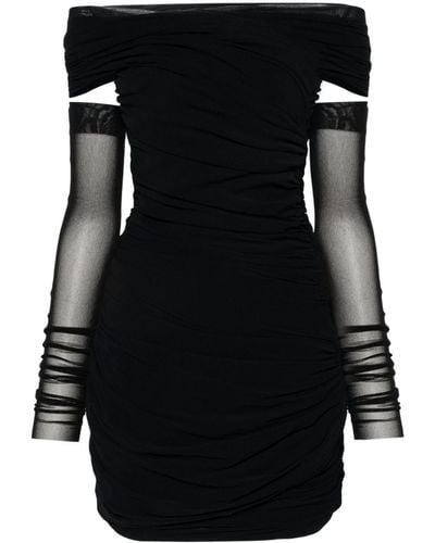 Philosophy Di Lorenzo Serafini Draped Mini Dress - Black