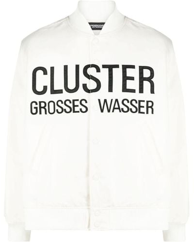 Undercover Logo-print Cotton Blend Bomber Jacket - White