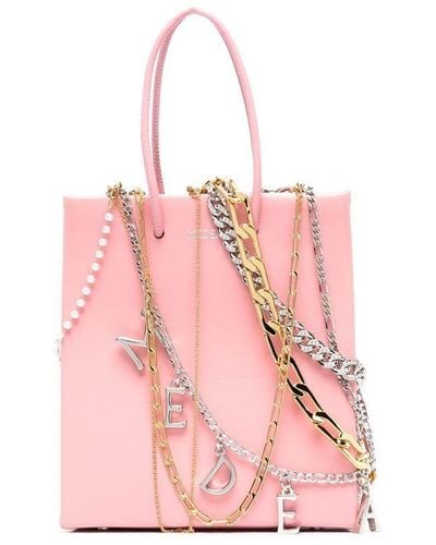 MEDEA Handtasche mit Kettendetail - Pink