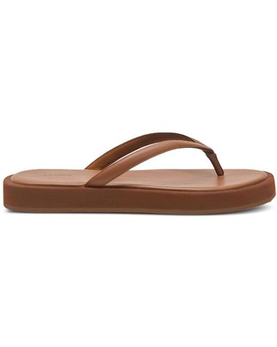 12 STOREEZ Flip-Flops aus Leder - Braun