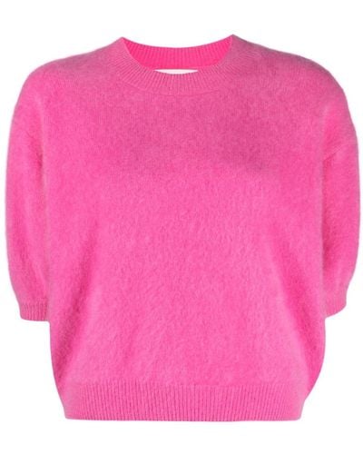 Lisa Yang Juniper Cashmere Knitted T-shirt - Pink
