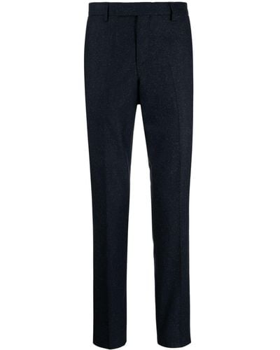 Paul Smith Pressed-crease Tailored Straight-leg Trousers - Blue