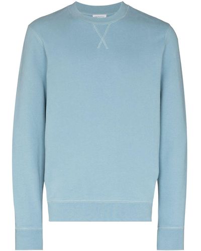 Sunspel Sweater Met Ronde Hals - Blauw