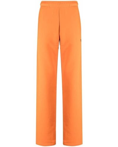 MISBHV Embroidered-logo Straight-leg joggers - Orange