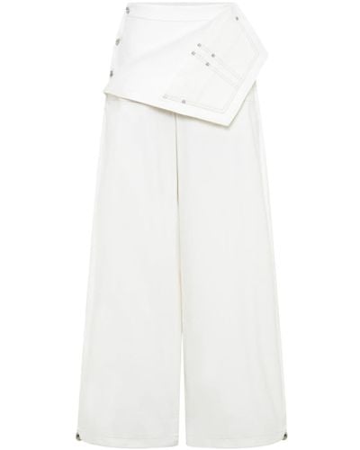 Dion Lee Foldover Parachute Wide-leg Trousers - White