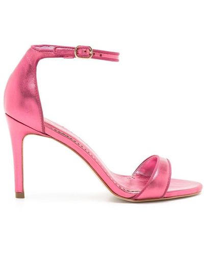 Sarah Chofakian Joy Metallic 95mm Sandals - Pink