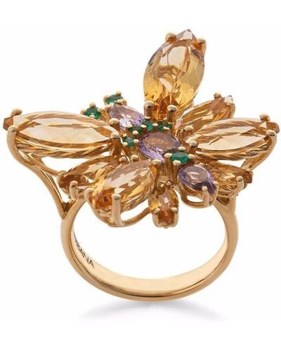 Dolce & Gabbana 18kt Yellow Gold Spring Gemstone Ring - Metallic