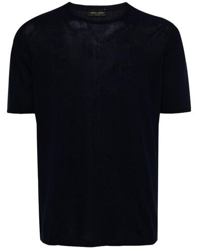 Roberto Collina T-shirt en maille à col rond - Noir