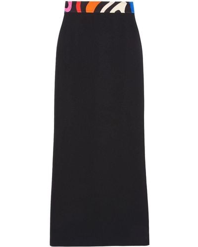 Emilio Pucci Crêpe Straight Skirt - Black