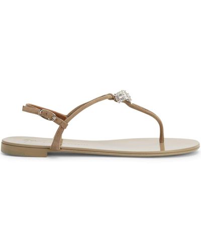 Giuseppe Zanotti Maryland Crystal-embellished Sandals - Brown