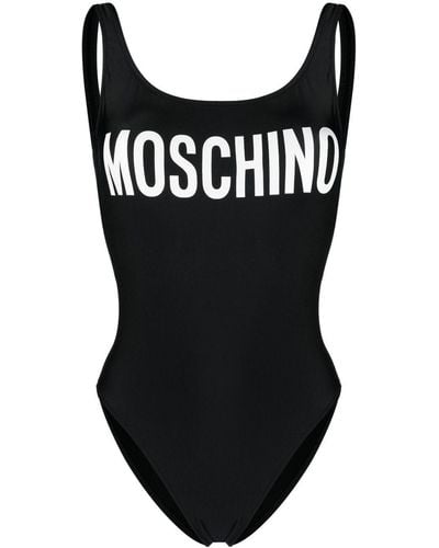 Moschino Bañador con logo estampado - Negro