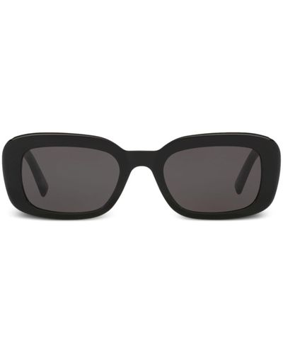 Saint Laurent Sl M130 Rectangle-frame Sunglasses - Black