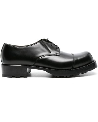 Random Identities Leather Derby Shoes - Black