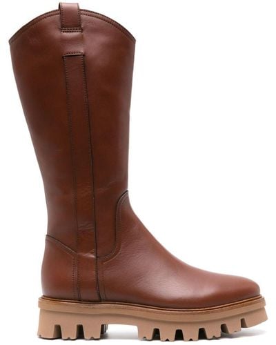 Agl Attilio Giusti Leombruni Natalia 30mm Leather Boots - Brown
