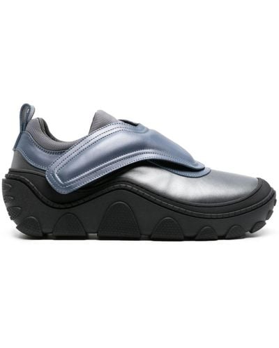 Kiko Kostadinov Gray Tonkin Paneled Leather Sneakers - Blue
