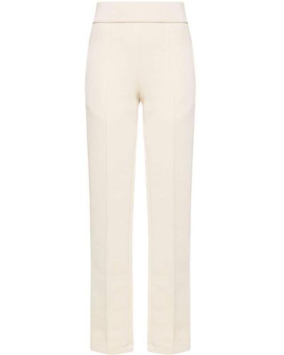 Ferragamo Logo-patch High-waisted Track Trousers - White