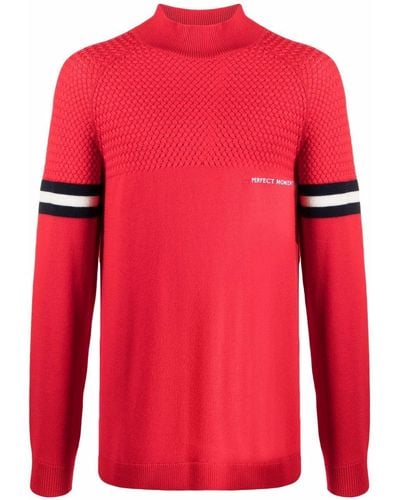 Perfect Moment Pullover mit Textur - Rot