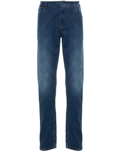 Peserico Jeans taglio regular con cinque tasche - Blu