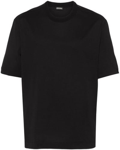 Zegna Klassisches T-Shirt - Schwarz