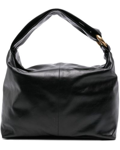 Jil Sander Ring Leather Tote Bag - Black