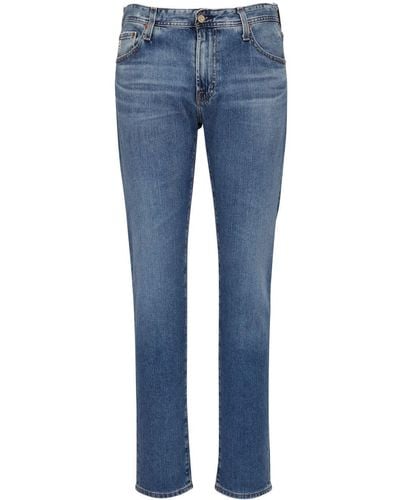 AG Jeans Jeans slim con effetto schiarito - Blu