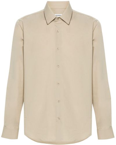 Sandro Poplin Cotton Shirt - Natural