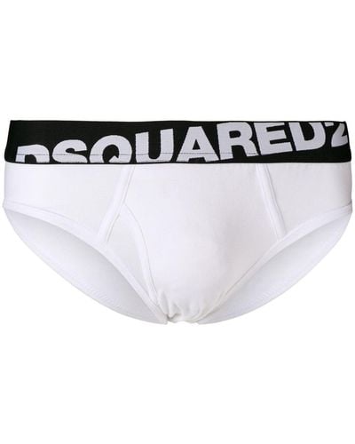 DSquared² Slip à bande logo - Blanc