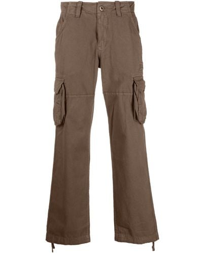 Alpha Industries Wide-leg Cargo Trousers - Brown