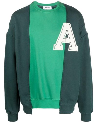 Ambush Sweatshirt mit Kontrasteinsätzen - Grün