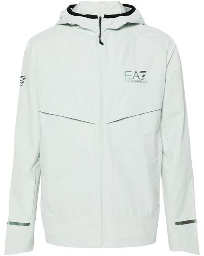 EA7 Chaqueta ligera con capucha - Gris