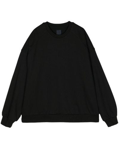 Juun.J Embroidered-motif Cotton Sweatshirt - Black
