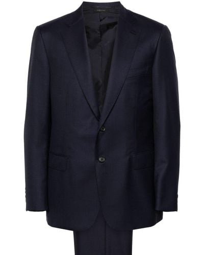 Brioni Single-breasted Wool Suit - Blue