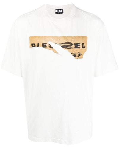 DIESEL T-shirt Met Grafische Print - Wit