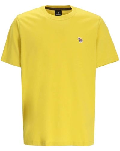 PS by Paul Smith Zebra Logo Organic Cotton T-shirt - Yellow