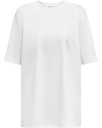 12 STOREEZ Crew-neck Cotton T-shirt - White