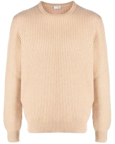 Fay Rib-knit Virgin Wool Sweater - Natural