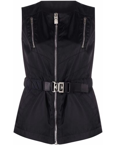 Givenchy 4g Motif Belted-waist Vest Jacket - Black