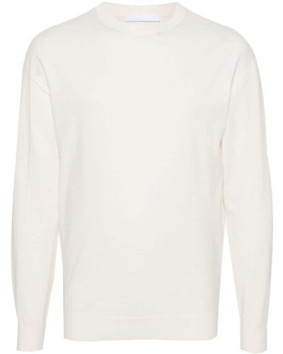 Helmut Lang Contrasting-seam Sweater - White