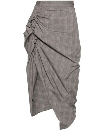 Vivienne Westwood チェック スカート - グレー