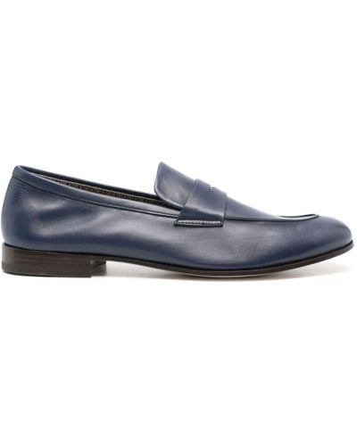 Fratelli Rossetti Almond-toe Leather Loafers - Blue