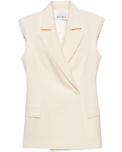 Rohe Double-breasted gilet - Natur