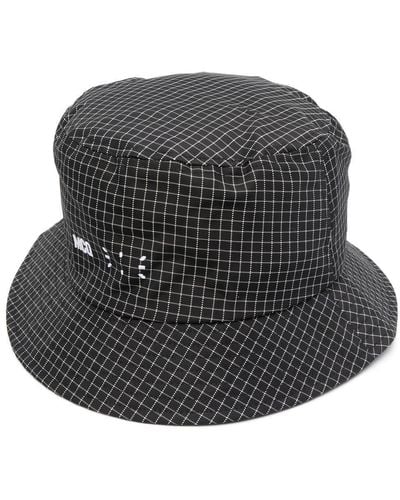 McQ Check-print Bucket Hat - Black